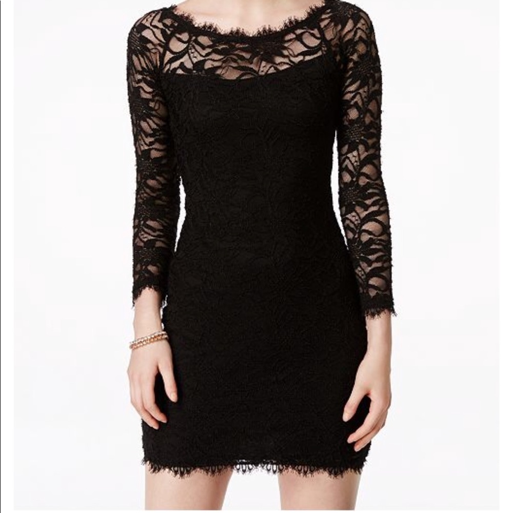 Black lace dress